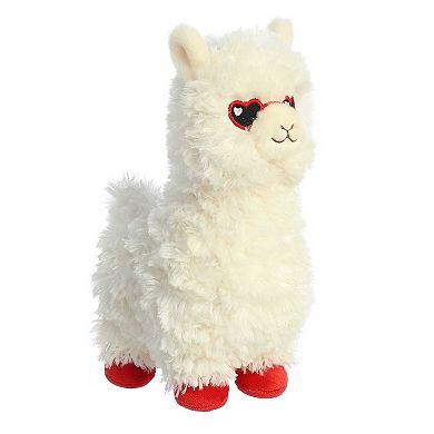 Aurora Medium White Valentine 9.5" Luvs-Ya Llama Heartwarming Stuffed ...
