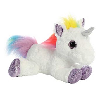 Aurora Medium White Sparkle Tales 12" Rainbow Unicorn Enchanting Stuffed Animal