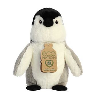 Aurora Medium Grey Eco Nation 9.5" Penguin Eco-Friendly Stuffed Animal
