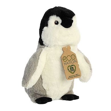 Aurora Medium Grey Eco Nation 9.5" Penguin Eco-Friendly Stuffed Animal