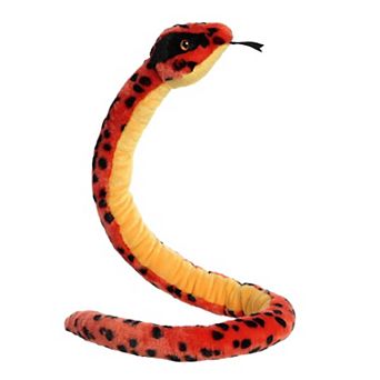 Aurora X-Large Red Snake 50" Red Viper Realistic Stuffed Animal