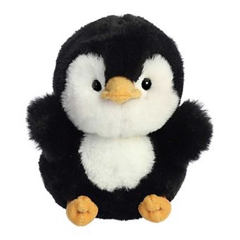 Aurora Mini Black Rolly Pet 5" Peewee Penguin Round Stuffed Animal