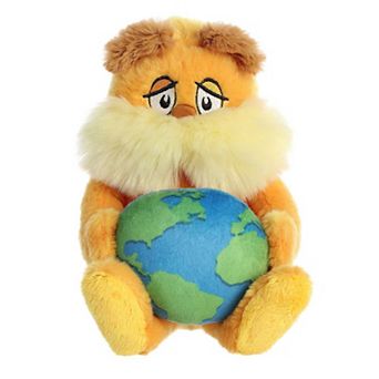 Aurora Medium Orange Dr. Seuss 11" Lorax Planet Earth Whimsical Stuffed Animal