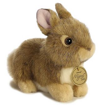 Aurora Small Tan Miyoni Tots 7" Baby Bunny Adorable Stuffed Animal