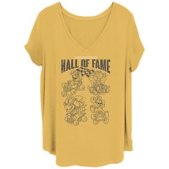 Juniors' Plus Size Nintendo Mario Kart Hall Of Fame Racers V Neck Tee