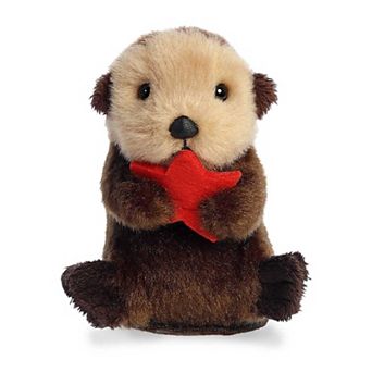 Aurora Mini Brown Shoulderkins 4.5" Spiffy Otter Adorable Stuffed Animal