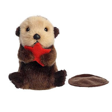 Aurora Mini Brown Shoulderkins 4.5" Spiffy Otter Adorable Stuffed Animal