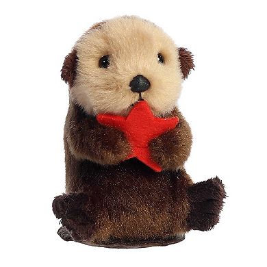 Aurora Mini Brown Shoulderkins 4.5" Spiffy Otter Adorable Stuffed Animal