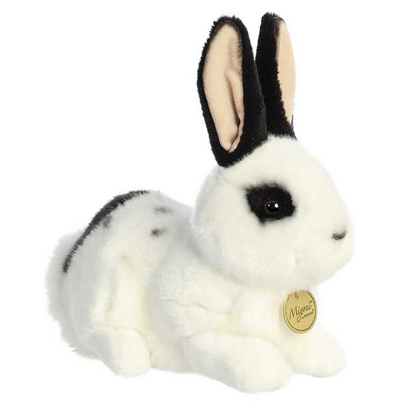 Aurora Medium White Miyoni 11" Black And White Rex Rabbit Adorable ...