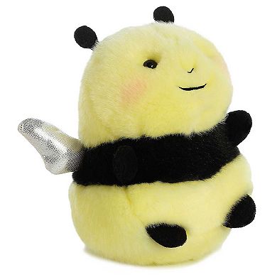 Aurora Mini Yellow Rolly Pet 5" Bee Happy Round Stuffed Animal