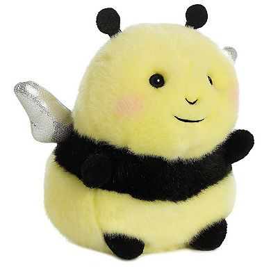 Aurora Mini Yellow Rolly Pet 5" Bee Happy Round Stuffed Animal