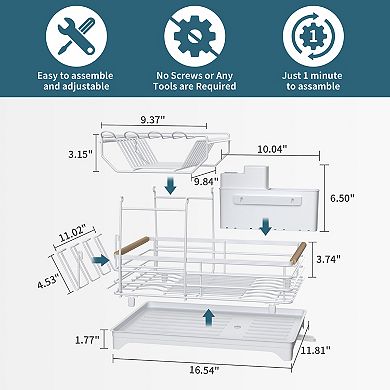 Double-layer Bamboo Dish Rack