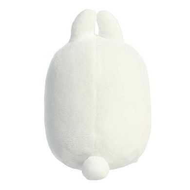Aurora Small White Molang 6" Rainbow Heart Molang Playful Stuffed Animal