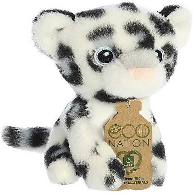 Aurora Mini White Eco Nation 5" Snow Leopard Eco-Friendly Stuffed Animal