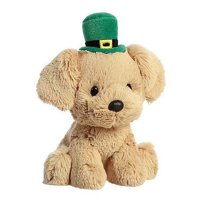Aurora Small Brown St. Patrick's Day 6" Golden Lab Whimsical Stuffed Animal