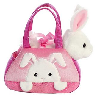 Aurora Small Pink Fancy Pals 7" Peek-A-Boo Bunny Fashionable Stuffed Animal