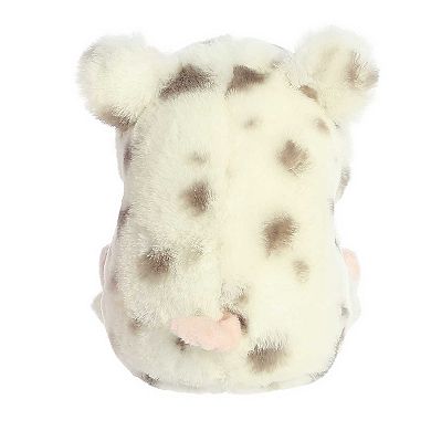 Aurora Mini White Rolly Pet 5" Periwinkle Pig Round Stuffed Animal