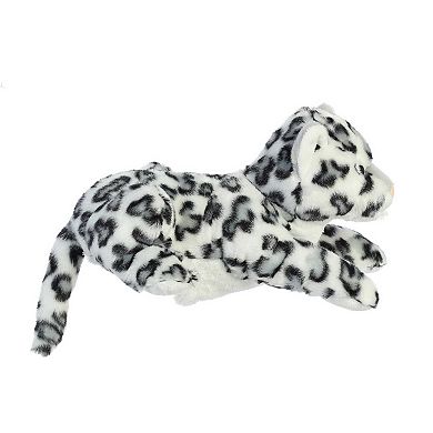 Aurora Medium White Hand Puppet 12" Snow Leopard Interactive Stuffed Animal