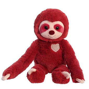 Aurora Medium Red Valentine 12" Sweety Sloth Heartwarming Stuffed Animal