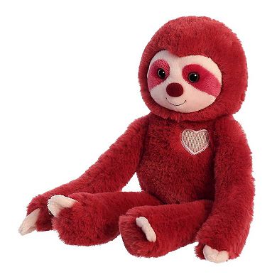 Aurora Medium Red Valentine 12" Sweety Sloth Heartwarming Stuffed Animal