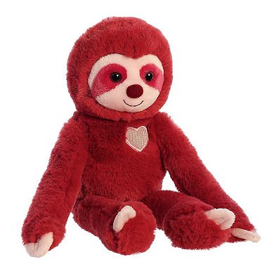 Aurora Medium Red Valentine 12" Sweety Sloth Heartwarming Stuffed Animal