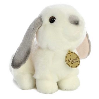 Aurora Small Grey Ears Miyoni 8" Lop Eared Rabbit Adorable Stuffed Animal