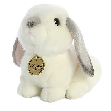 Aurora Small Grey Ears Miyoni 8" Lop Eared Rabbit Adorable Stuffed Animal