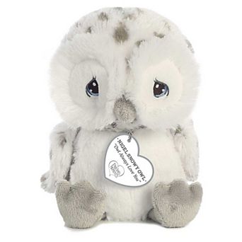 Aurora Small White Precious Moments 8.5" Nigel Snowy Owl Inspirational Stuffed Animal