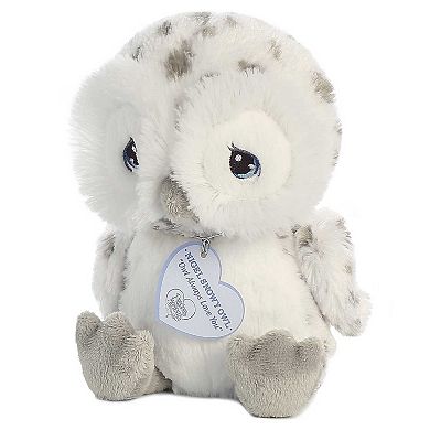 Aurora Small White Precious Moments 8.5" Nigel Snowy Owl Inspirational Stuffed Animal