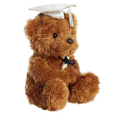 Aurora Small White Cap Graduation 8.5" Wagner Bear Commemorative Stuffed Animal