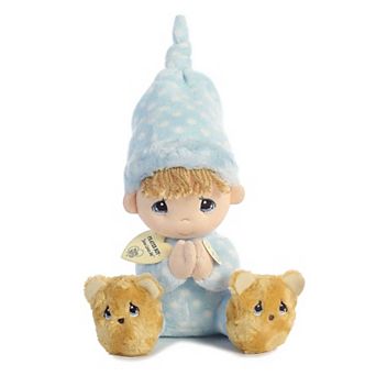 Aurora Medium Blue Precious Moments 9.5" Precious Prayer Boy Inspirational Stuffed Animal
