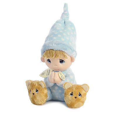 Aurora Medium Blue Precious Moments 9.5" Precious Prayer Boy Inspirational Stuffed Animal