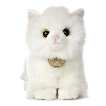 Aurora Small White Miyoni Tots 7.5" Angora Kitten Adorable Stuffed Animal