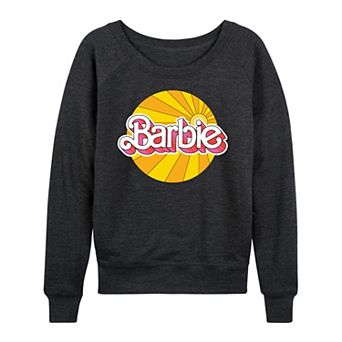 Plus Size Barbie® Sunburst Logo French Terry Long Sleeve Tee