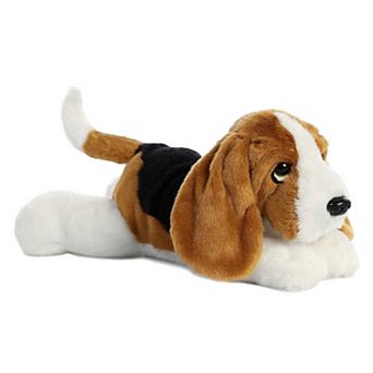 Aurora Medium Brown Flopsie 12" Basset Hound Adorable Stuffed Animal