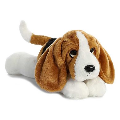 Aurora Medium Brown Flopsie 12" Basset Hound Adorable Stuffed Animal
