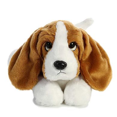 Aurora Medium Brown Flopsie 12" Basset Hound Adorable Stuffed Animal