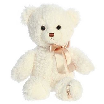 Aurora Large White Bear 14" Ashford Bear Snuggly Stuffed Animal