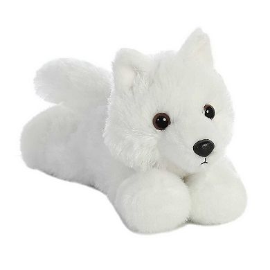 Aurora Small White Mini Flopsie 8" White Wolf Adorable Stuffed Animal