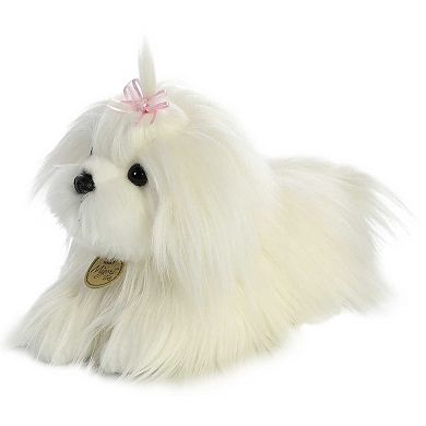 Aurora Medium White Miyoni Tots 11" Maltese Puppy Adorable Stuffed Animal