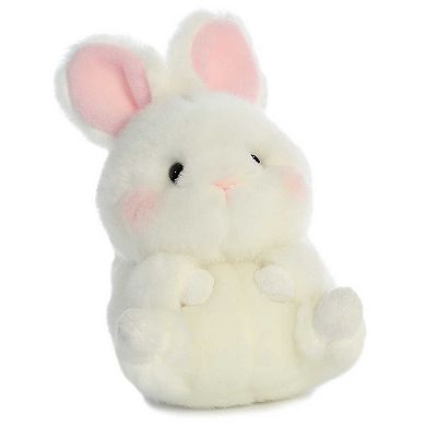 Aurora Mini White Rolly Pet 5" Bunbun Bunny Round Stuffed Animal
