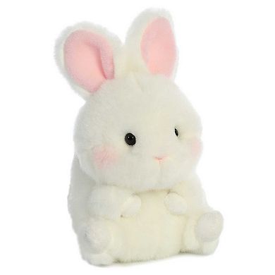 Aurora Mini White Rolly Pet 5" Bunbun Bunny Round Stuffed Animal