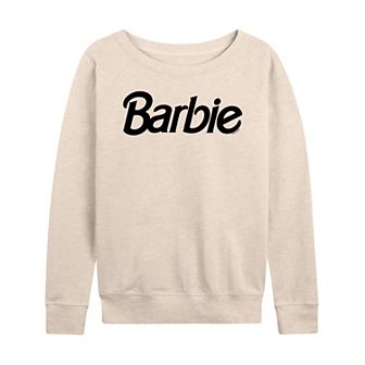 Plus Size Size Barbie® Logo French Terry Long Sleeve Tee