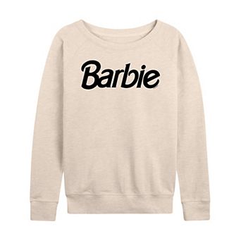 Plus Size Size Barbie® Logo French Terry Long Sleeve Tee