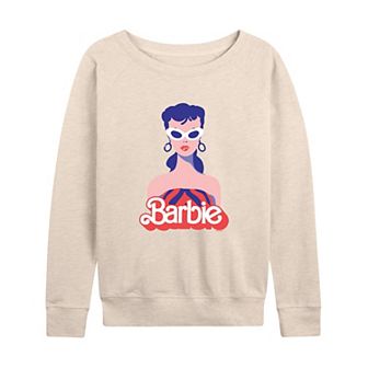 Plus Size Size Barbie® Red Logo French Terry Long Sleeve Tee