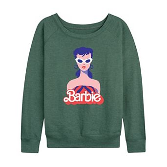 Plus Size Size Barbie® Red Logo French Terry Long Sleeve Tee