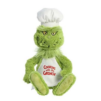 Aurora Large Green Dr. Seuss 14" Chef Grinch Whimsical Stuffed Animal