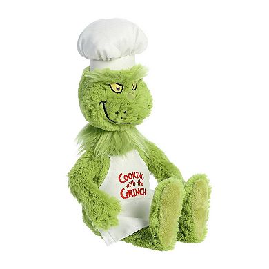 Aurora Large Green Dr. Seuss 14" Chef Grinch Whimsical Stuffed Animal