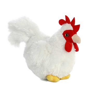 Aurora Small White Mini Flopsie 8" Chicken Adorable Stuffed Animal