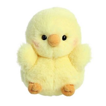 Aurora Mini Yellow Rolly Pet 5" Chickadee Chick Round Stuffed Animal